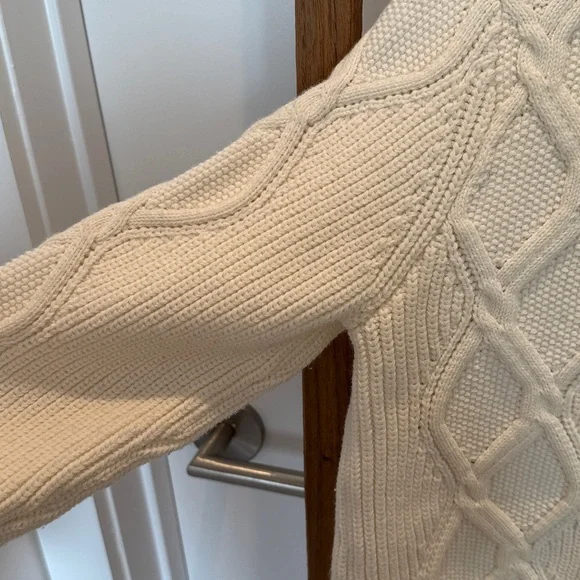 Self-Portrait Ivory Cardigan with Black Accents